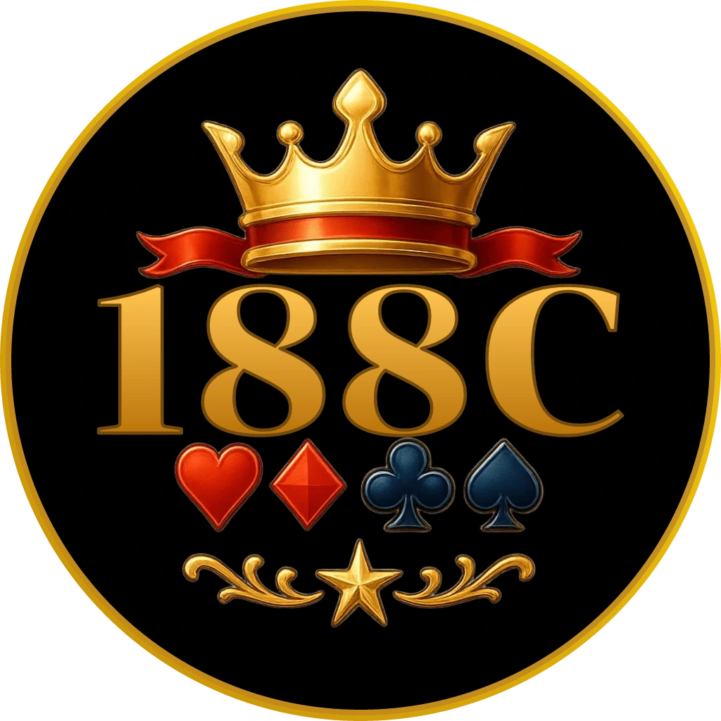 Người chia bài sòng bạc trực tiếp thanh lịch trong chiếc váy đỏ đứng bên bàn roulette phát sáng với ánh đèn rực rỡ và bầu không khí điện ảnh tại sòng bạc 188C ở Việt Nam